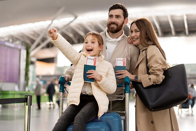 Travelling Airport Family